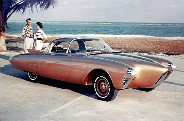 Oldsmobile Golden Rocket, 1956 автомир, аэродинамика, из прошлого, конструкция, обтекаемость. формы