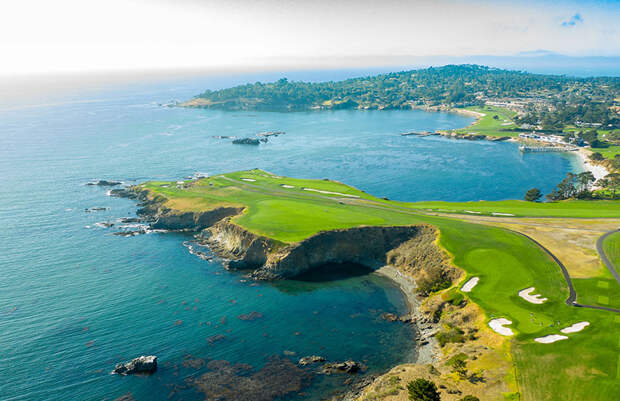 The scariest approach shot in golf is located at Pebble Beach Golf Links