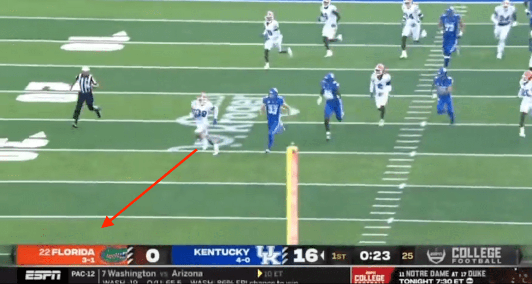 Kentucky Florida Blocked Extra Point Punter Tackle