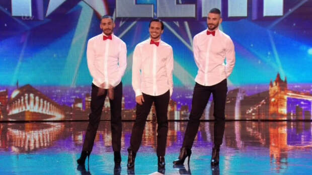 Картинки по запросу Yanis Marshall, Arnaud and Mehdi in their high heels spice up the stage | Britain's Got Talent 2014