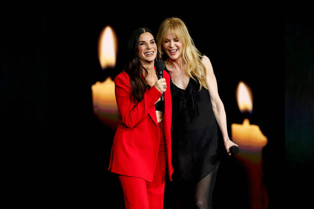 Актрисы Николь Кидман и Сандра Буллок появились на кинопремьере