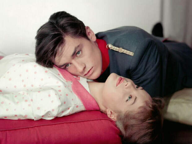 Роми Шнайдер и Ален Делон. Фото / Romy Schneider and Alain Delon photo