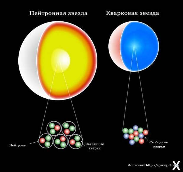 Сравнение размеров нейтронной звезды ...