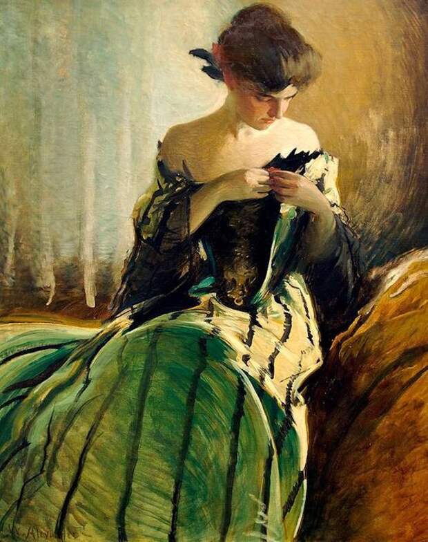 "В шумном платье муаровом..." Американский художник John White Alexander (1856 – 1915)