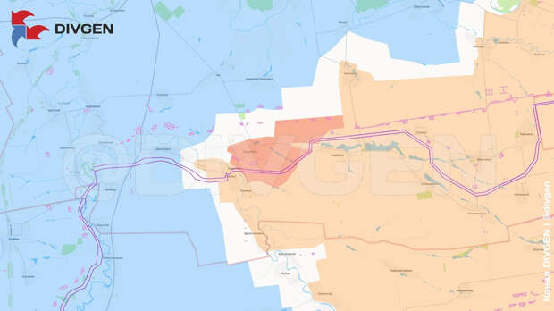 Карта СВО на 30 октября 2025 года. Армия России освободила Вишнёвое. Фото © Telegram / DIVGEN  Карты СВО