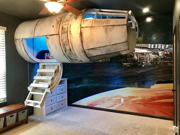 Кровать - космический корабль Star Wars (DIY)