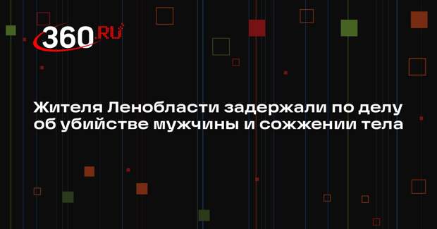 Жителя Ленобласти задержали по делу об убийстве мужчины и сожжении тела