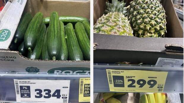 Парадокс на прилавках магазинов: «золотые» огурцы стали поводом для обсуждения и удивления