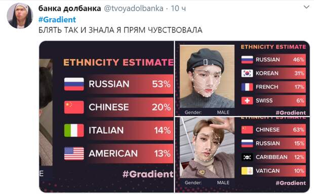 Градиент кто ты по национальности