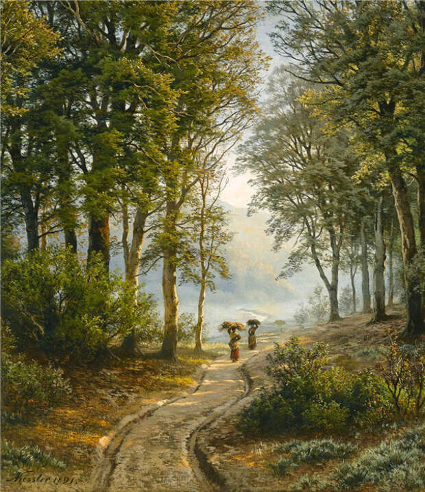 Автор картины – немецкий пейзажист Фридрих Август Кесслер (Friedrich August Kessler). Автор картины – немецкий пейзажист Фридрих Август Кесслер (Friedrich August Kessler).