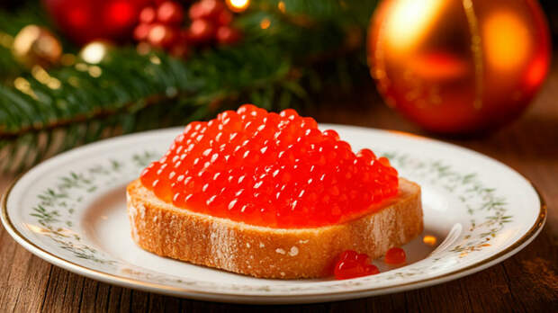 Бутерброд с красной икрой / Изображение сгенерировано shedevrum.ai / amic.ru