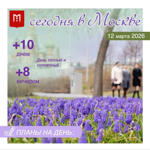 Куда сходить сегодня в Москве?🌷