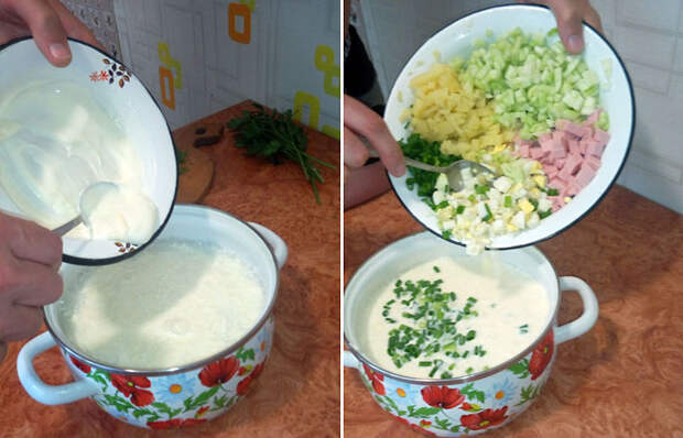 Холодная окрошка. Холодная окрошка.