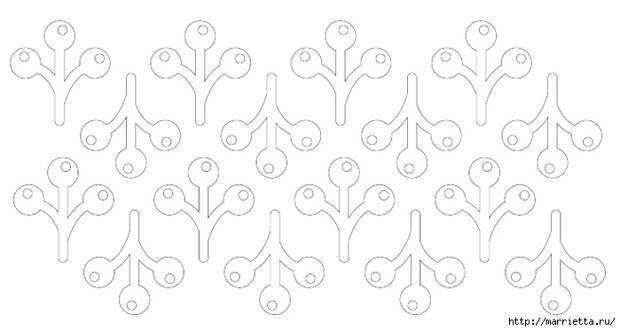 Новогодняя подвеска из бумаги. Веточка ОМЕЛЫ (2) (700x374, 104Kb)