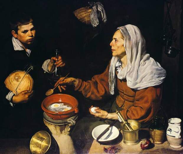 Старуха, жарящая яичницу (Кухарка)1618 (700x590, 56Kb)