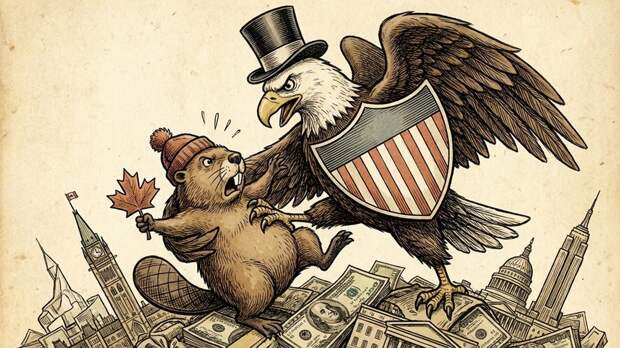 Белый дом после финала ОИ-2026 выложил фото, на котором символ США душит символ Канады