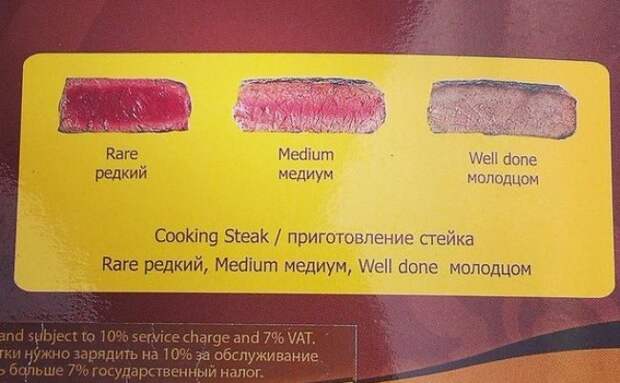 Сумасшедшие ресторанные меню