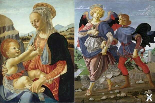Мадонна с младенцем. Товия с ангелом...