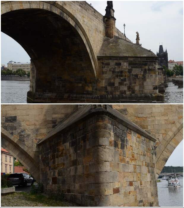 Сложно представить, но эта каменная кладка пережила не одно наводнение и военное действие (Карлов мост, Прага). 