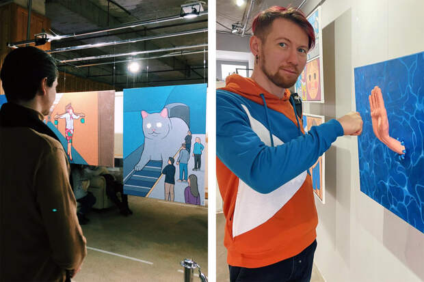 На выставке Антона Gudim в КЦ «Москвич»