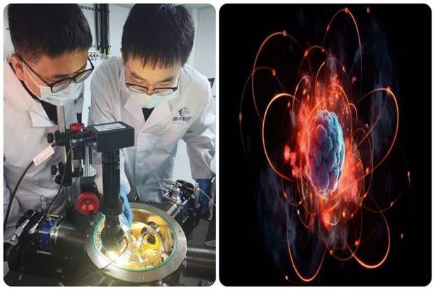 В своей основе атомное ядро удерживается вместе сильным ядерным взаимодействием. Которое исходит от самих кварков внутри нейтронов и протонов.