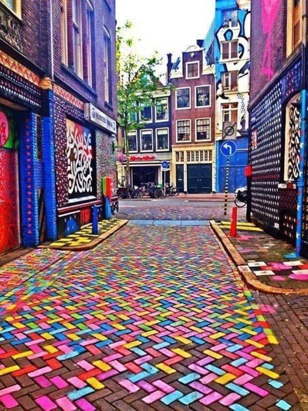 Амстердам интересное, искусство, мир, путешествия, разукрашенные, улицы, художество