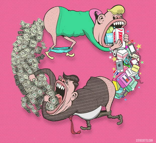 Сатирические иллюстрации Steve Cutts Сатирические иллюстрации Steve Cutts