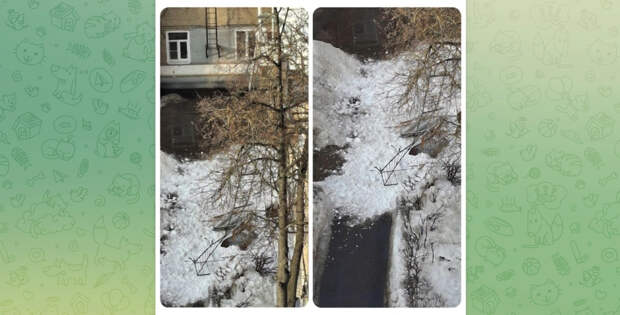 Глыба льда снесла ограждение крыши дома и разрушила балкон в Балашихе