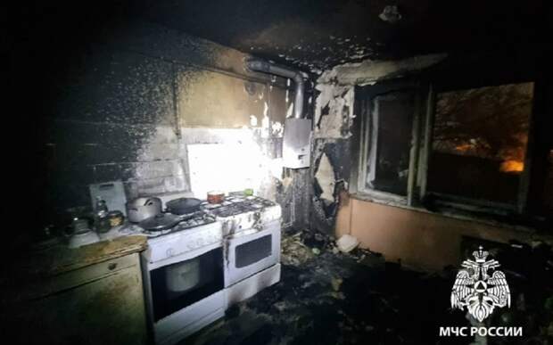 В Рязани загорелась квартира из-за сушки белья над плитой