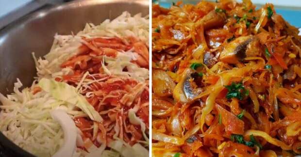 Как готовить тушенную капусту с грибами, чтобы мяса не хотелось