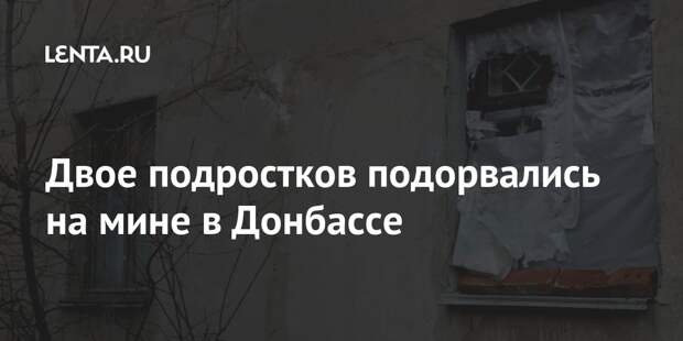 Двое подростков подорвались на мине в Донбассе