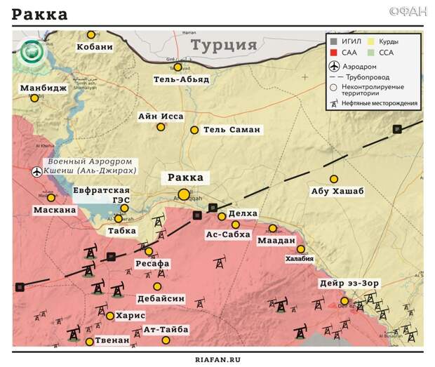 Карта военных действий – Ракка