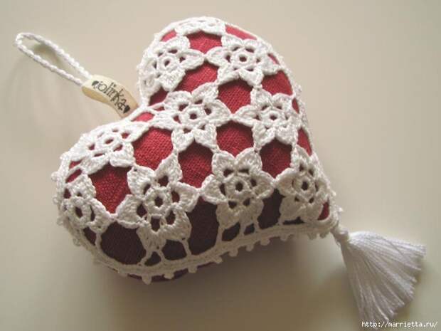 Текстильные сердечки. Большая коллекция очень красивых валентинок (57) (700x525, 174Kb)