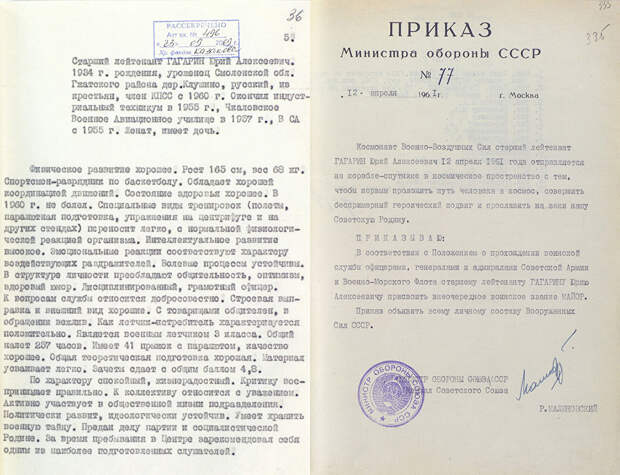 Неизвестный Гагарин. Рассекречены архивы о службе первого космонавта