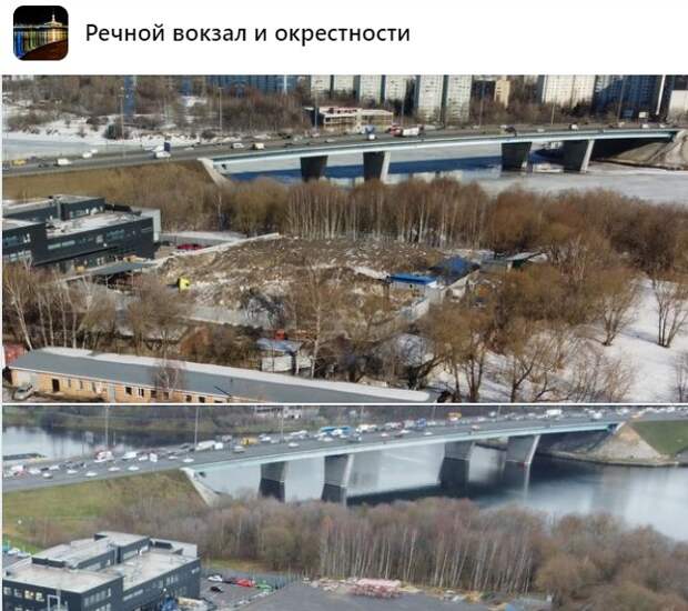 На Ленинградском шоссе выросла снежная гора