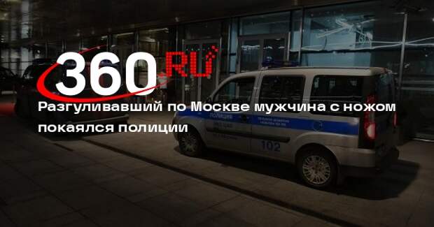 Разгуливавший по Москве мужчина с ножом покаялся полиции