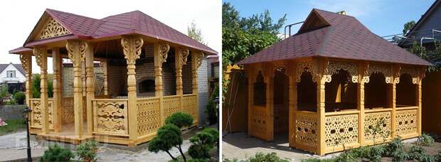Резные беседки