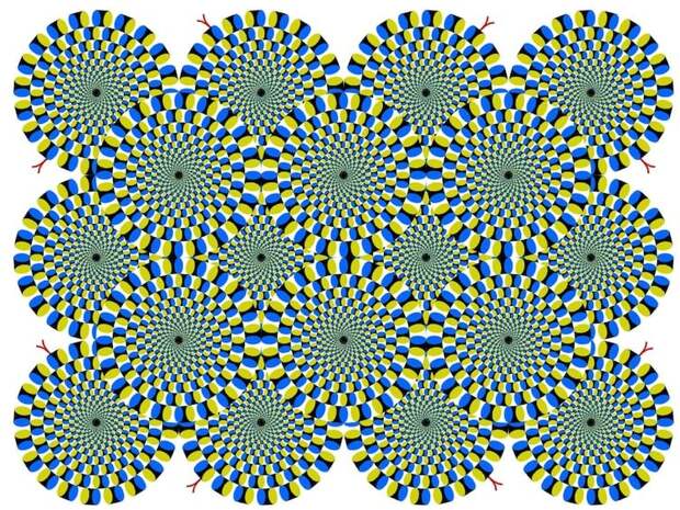 9. Гипнотизирующие вращающиеся кружочки иллюзии, оптическая иллюзия, оптические иллюзии, оптический обман