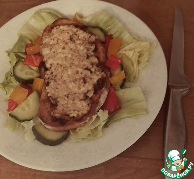 Валлийский рарэбит с луковым маринадом