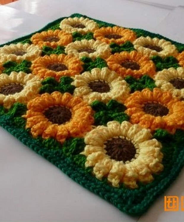 цветочный коврик для стула