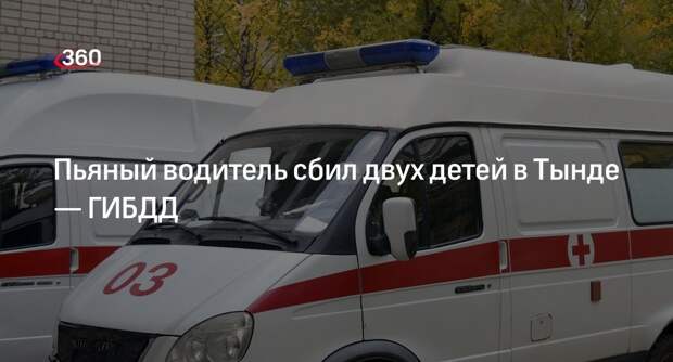 ГИБДД: пьяный водитель в Тынде сбил двух детей, 10-летняя девочка погибла на месте аварии