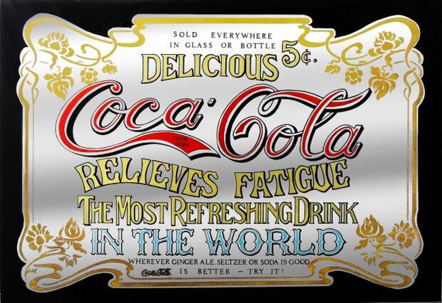 Вывеска Coca-Cola в стиле ретро, напечатанная на легком алюминии в Великобритании. /Фото: lawpracticemanager.co.uk