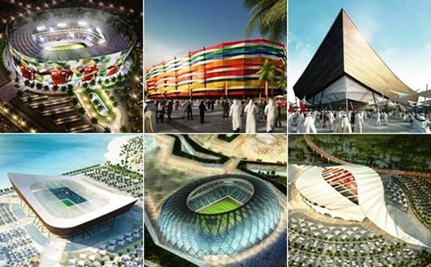 Проекты стадионов, которые будут принимать мундиаль 2022 (Катар). | Фото: elpotosi.net.