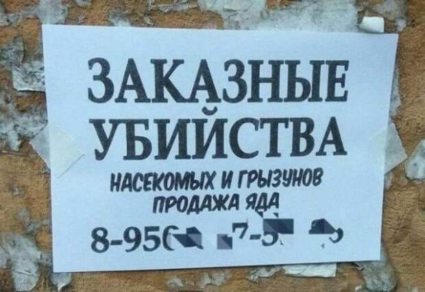 Объявления на улицах города