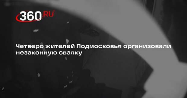 Четверо жителей Подмосковья организовали незаконную свалку
