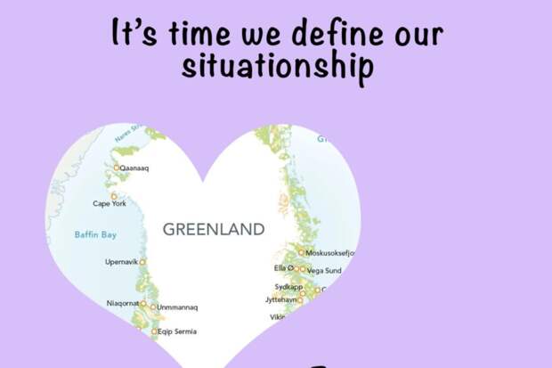 Белый дом отметил 14 февраля валентинкой с Гренландией