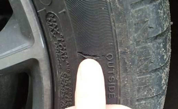 боковой порез шины