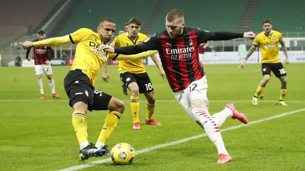 «Милан» избежал поражения от «Удинезе» в Серии А благодаря голу с пенальти на 97-й минуте