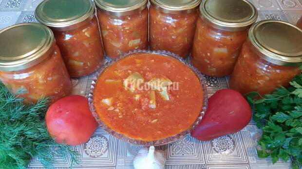 Салат из кабачков в томатном соусе на зиму — пошаговый рецепт с фото и видео
