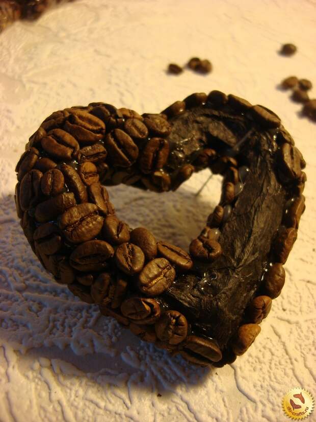 Сердце из кофейных зерен 28